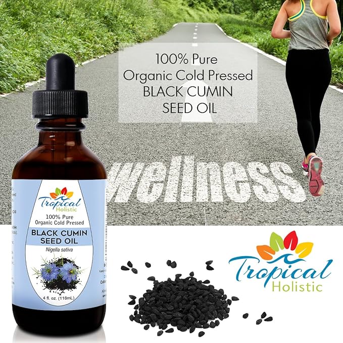 Black Seed Oil 4 oz, 100% Natural Organic, Cold Pressed Black Seed Oil - Pure Nigella Sativa Black Seed Oil Liquid for Hair, Skin and Health