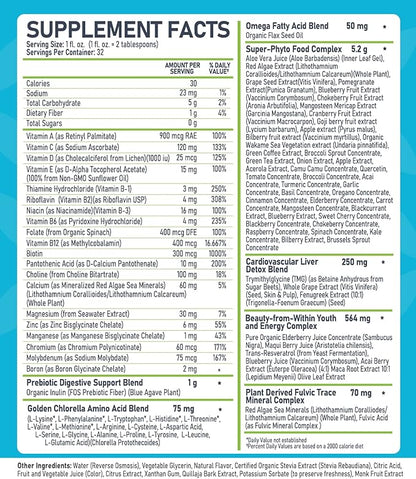 Bio Naturals Liquid Whole Food Multivitamin for Men & Women with Over 100 Ingredients - Superfoods, Omegas, Organic Extracts - 100% Vegan - 32 oz