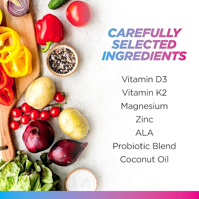 Livingood Daily Vitamin D + Immune Complex, Made with Vitamin D3 K2, Zinc, Magnesium, Vitamins E & A and Probiotics, Immune Support Supplement, Advanced Absorption, Gluten Free, Non GMO, 60 Capsules