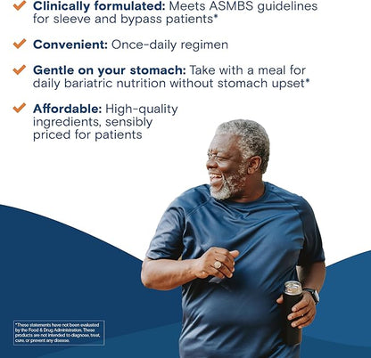 Bariatric Fusion One Per Day Bariatric Multivitamin with Iron Chewable | Citrus Berry Flavor | Vitamins for Gastric Bypass and Sleeve Gastrectomy | Non-GMO | 30 Count