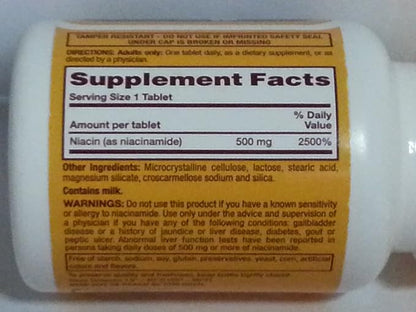 Rugby Niacinamide 500mg Tablets 100ct - 3 Pack (3)