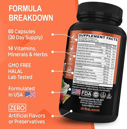 Thyroid Support & Hormone Balance for Women & PMS - Metabolism & Mood Thyroid Supplement Complex & Women's Wellness Organic Hormonal Balance Supplements Liquid Drops & Menstrual Cramp Period Support
