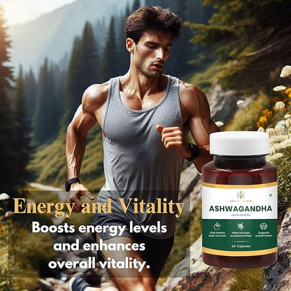 Ashwagandha Capsules for Help in Energy Support, Immune Support, Non-GMO-for Men/Women | 450mg | 60 Capsules