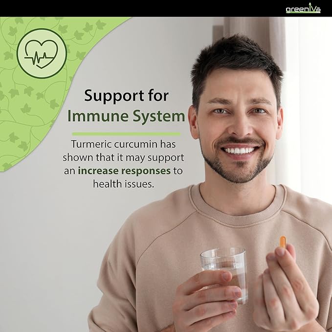 GreenIVe Turmeric Curcumin with BioPerine 90 Capsules with Curcumin 46X Higher Absorption