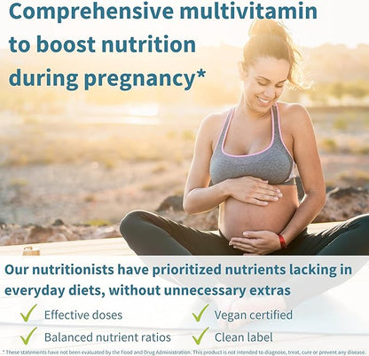 Igennus Methylated Prenatal Multivitamin for Women, Folate for MTHFR, High Absorption, Clean Label, Gentle Iron, Choline, Calcium & Magnesium, Vegan Pregnancy Vitamins, Halal, Non-GMO, 60 Tablets x6