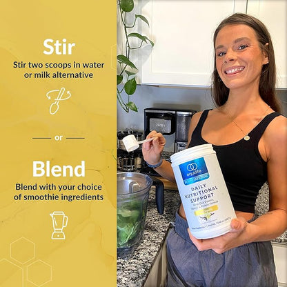 Equilife Daily Nutritional Support, All-in-one Multivitamin Meal Replacement, Pure Vanilla Flavor, with 15g Plant Protein, Supports Energy, Mood, Gut, and Skin Health (14 Servings Tub)