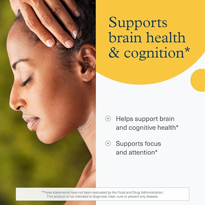 Youtheory Lion's Mane Plus - Mushroom Supplement with Cognizin - Offers Focus & Brain Support* - 60 Vegetarian Capsules