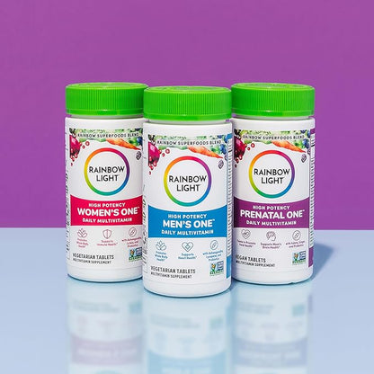 Rainbow Light High-Potency Prenatal One Multivitamin, Prenatal Health Multivitamin Supports Mom's Health and Baby's Development, With Vitamin C, Vegan, 120 Count