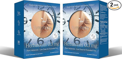 0.3mg – The First Phyto-Melatonin (Natural Plant Melatonin) – 180 Vegan Capsules (180 Day Supply) Low Dose, Natural Sleep Aid and Circadian Rhythm Support…