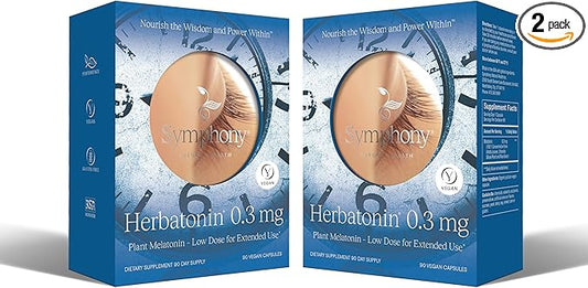 0.3mg – The First Phyto-Melatonin (Natural Plant Melatonin) – 180 Vegan Capsules (180 Day Supply) Low Dose, Natural Sleep Aid and Circadian Rhythm Support…