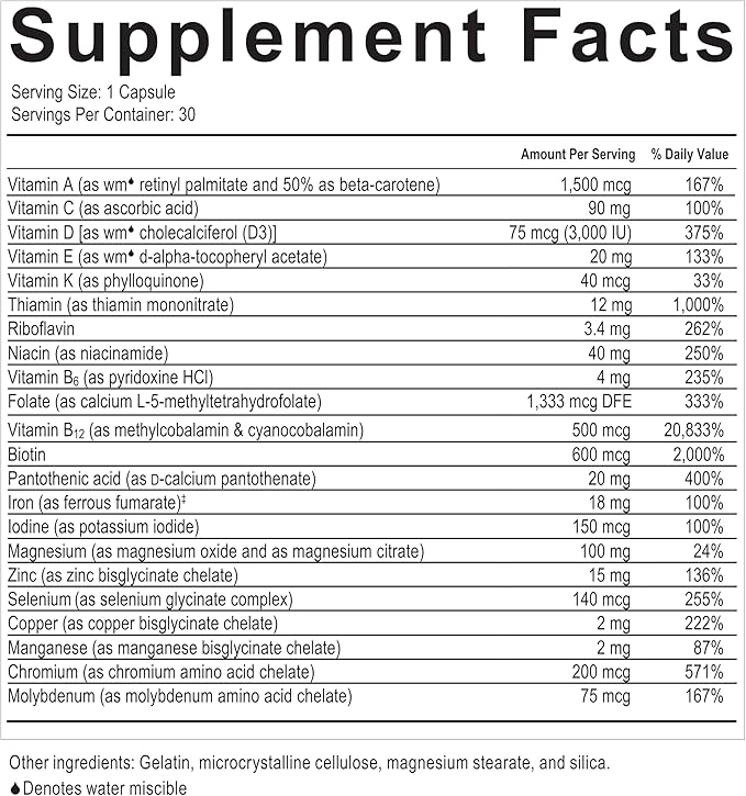 Celebrate Vitamins CelebrateONE 18, 18mg Iron - One A Day Bariatric Multivitamin, Essential Vitamins & Minerals - Gastric Bypass & Sleeve Gastrectomy Supplement (30 Capsules)