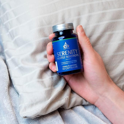 Thrivous Serenity - Natural Sleep Aid Pills - 5mg Melatonin with 200mg L-Theanine and Magnesium Glycinate - Extra Strength Stress Relief Supplement - 30 High Dose Servings - 60 Capsules