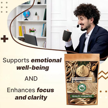 Ashwagandha Root Powder | Withania somnifera | Enhance Energy & Support Vitality (17.7 OZ | 500 gm)
