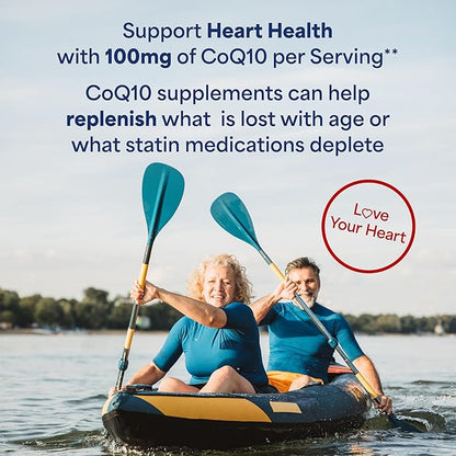 Puritan's Pride Q-Sorb CoQ-10 100mg | Supports Heart Health | Dietary Supplement | Healthy Supplement | Energy Supplement | Gluten Free | 240 Rapid Release Softgels