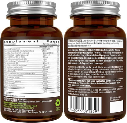 Methylated Kids Multivitamin Gummy + Methylated Men's Multivitamin Bundle, MTHFR Supplements with Active B-Vitamins, Clean Label, by Igennus