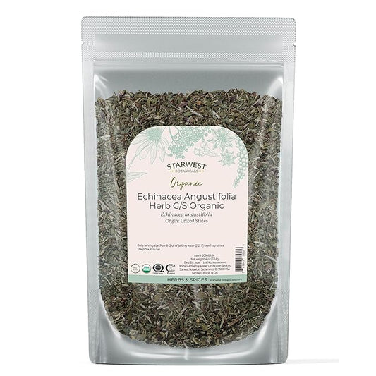 Echinacea Ang Herb Cut & Sifted Organic - 4 Oz,(Starwest Botanicals)