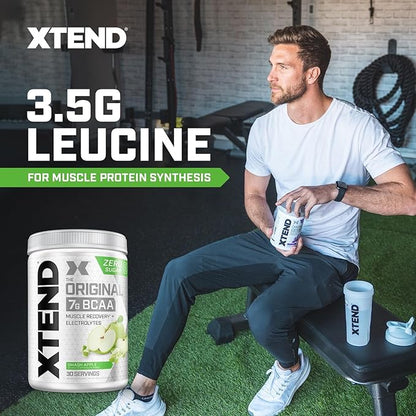 XTEND Original BCAA Powder 7g BCAA and 2.5g L-Glutamine, Sugar Free Post Workout Muscle Recovery Drink with Amino Acids for Men & Women, 30 Servings