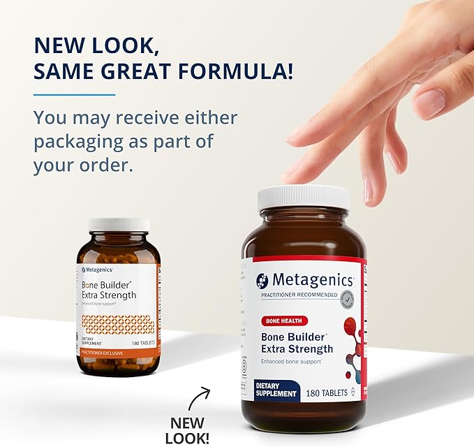 Metagenics Bone Builder Extra Strength – Enhanced Bone Support | 60 servings, 180 Count (Pack of 1)