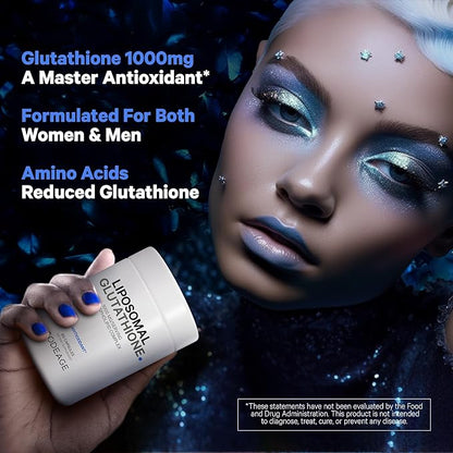 Codeage Liposomal Glutathione 1000 mg Supplement, High-Potency Reduced L-Glutathione - Liposomal Delivery - Phospholipids - Non-GMO, Gluten-Free - 60 Capsules