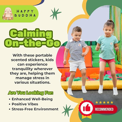 Mood Calming Stickers for Kids/Adults (90 Pack) – All Natural Patches, Chemical and Drug Free, Mood Support for Relaxation