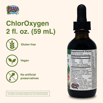 Herbs Etc. ChlorOxygen Chlorophyll Concentrate - Highly-Concentrated Energy Support - Aids Healthy Blood Circulation - Natural Vitality Support - Alcohol-Free - 2 fl oz (About 132 Servings)