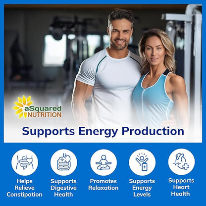 aSquared Nutrition Magnesium Citrate 833mg Supplement - 200 Capsules - Max Strength Vegan Mag Citrate Powder Pills to Support Pure Function of Muscles, Heart & Bones - Helps Increase Energy