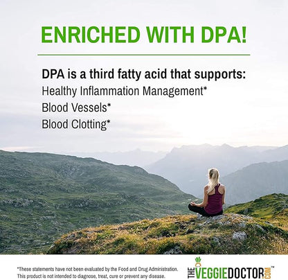 2-Pack - Omega 3 Better Than Fish Oil Supplements - Vegan - Omega 3 Fatty Acids Vegan DHA, DPA, EPA - Plant Based Algae - Heart, Brain, Joint, Prenatal, Immune System Support