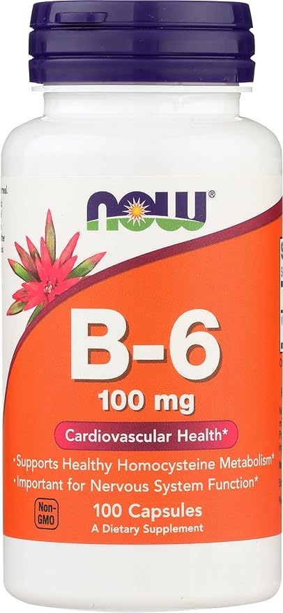 Now Foods B6 100mg Capsules, 100 CT