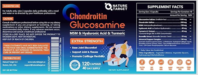 NATURE TARGET Glucosamine Chondroitin and Probiotics for Women Urinary Tract Health
