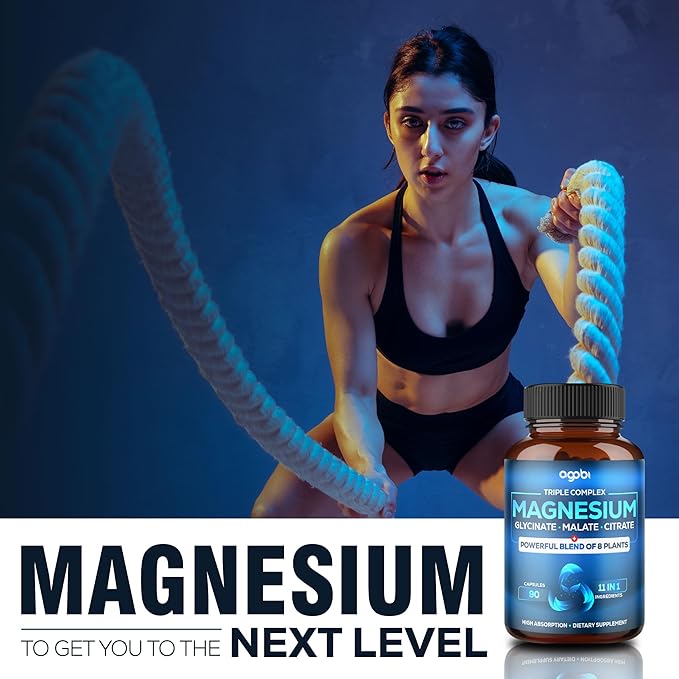 Magnesium Glycinate Chelate Complex - 8600 mg Magnesium with Organic Vegetables to Support Restful Mood, Calm & Muscle Cramp - 90 Capsules (2/90Capsules)