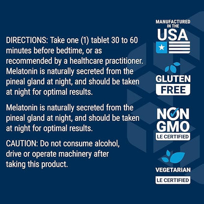 Life Extension Melatonin 6 Hour Timed Release, 750 mcg, Extended-Release Formula for Gentle Sleep Support, Healthy circadian Rhythms, Cellular Defense, Gluten-Free, Non-GMO, Vegetarian, 60 Tablets