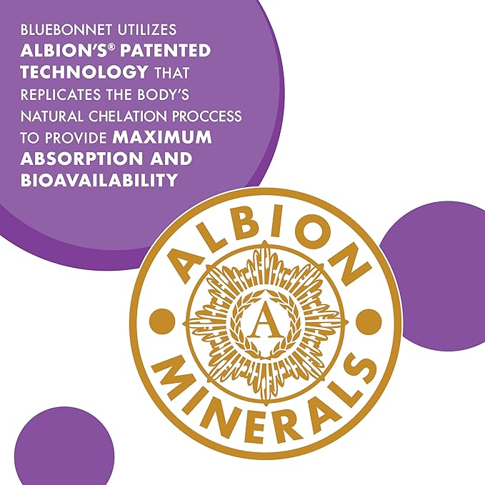 Bluebonnet Nutrition Albion Chelated Magnesium Vegetable Capsule, 200 mg, Stress Relief, Vegan, Non GMO, Gluten Free, Soy Free, Milk Free, Kosher, 120 Vegetable Capsule, 2 Month Supply