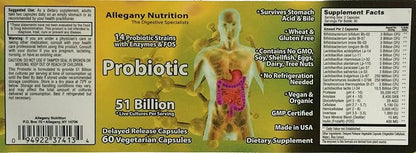 Probiotic 60 Capsules 51 Billion