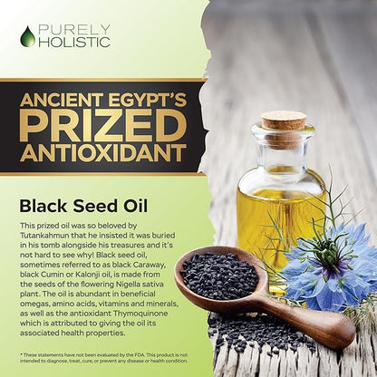 Black Seed Oil Capsules 1400mg, 180 Softgels, 3 Month Supply - Cold Pressed Nigella Sativa, Rich in Omega 6, 9 & TQ, Black Cumin Seed Oil, Immune Support, Joints and Digestion