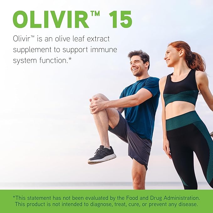 DAVINCI Labs Olivir 15 - Helps Support Immune System & Digestion with 500mg Olive Leaf Extract* - Vegetarian & Gluten-Free - 45 Capsules
