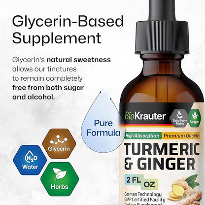 Boswellia Turmeric 100 Capsules & Turmeric Ginger Tincture 2 Fl. Oz.