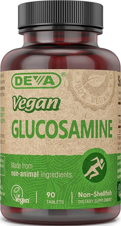 DEVA Vegan Vitamins Glucosamine Tablets, 90-Count Bottle