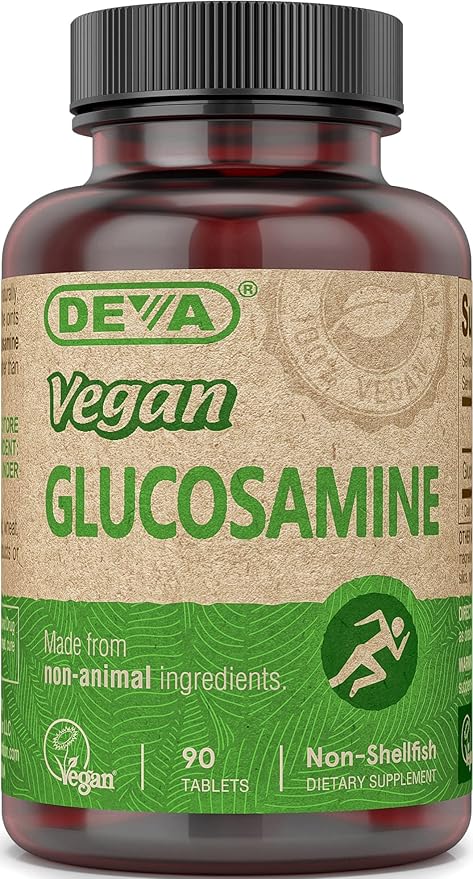 DEVA Vegan Vitamins Glucosamine Tablets, 90-Count Bottle