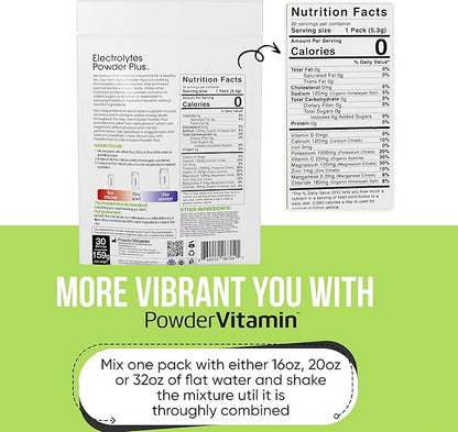 Electrolytes Powder Plus Keto, Variety Pack, Zero Sugar, 1000mg Potassium, 120mg Calcium, 120mg Magnesium, Non-GMO, Zero Calories, 30 Hydration Packets
