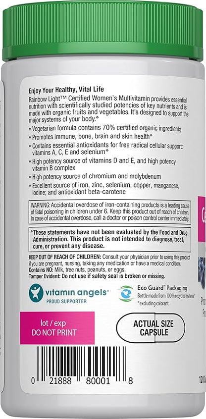 Rainbow Light Women's Organic Multi, 120-Capsules