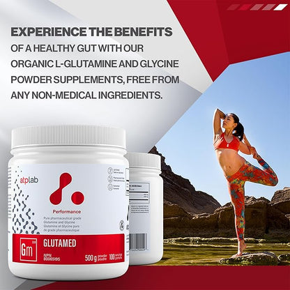 ATP LAB | Glutamed 500g | Pure Pharmaceutical-Grade Glutamine and Glycine. The Best Combination of glutamine and glycine.