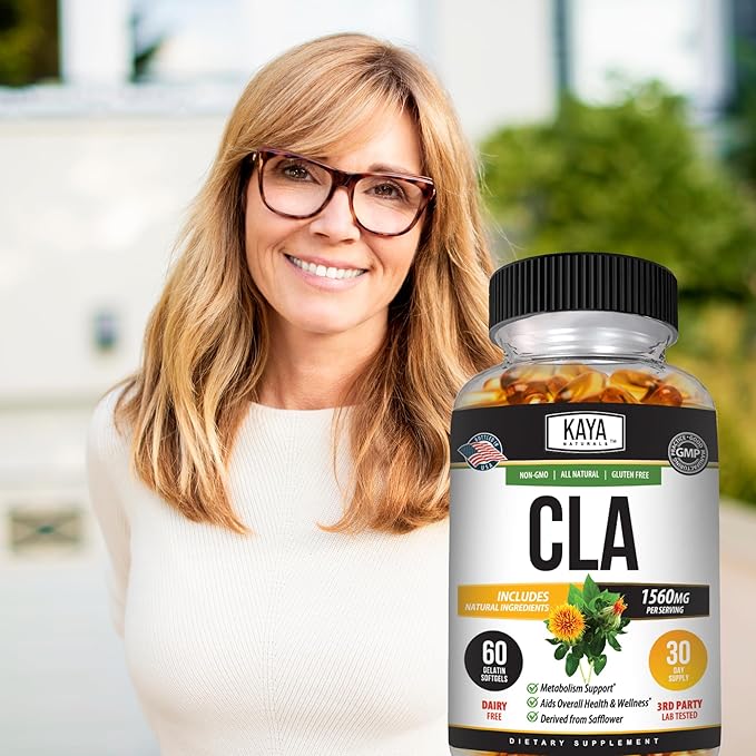 Kaya Naturals CLA Capsules – Conjugated Linoleic Acid – Non-GMO & Gluten-Free (60 Count (Pack of 1))