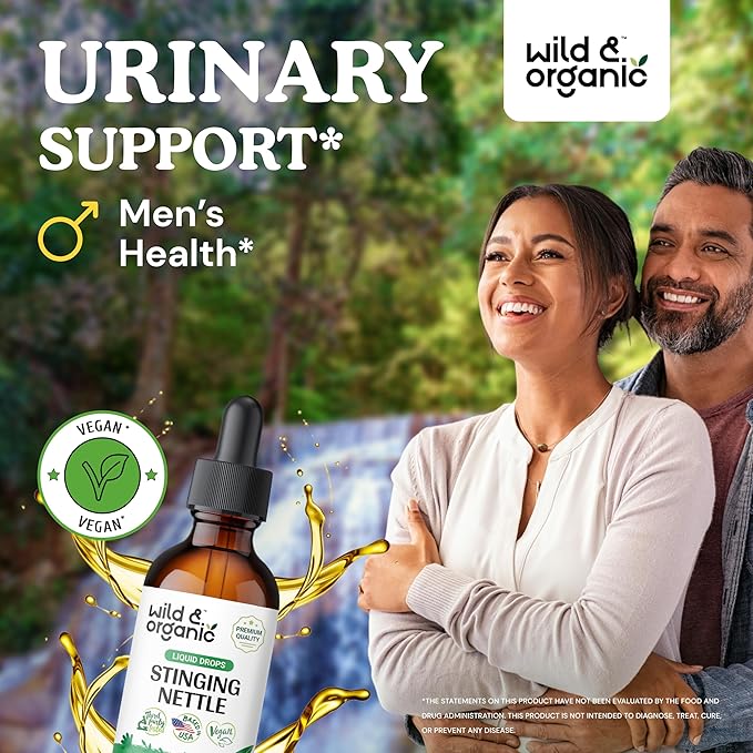 Wild & Organic Pine Pollen Tincture 2 fl oz & Stinging Nettle Root Tincture 2 fl oz