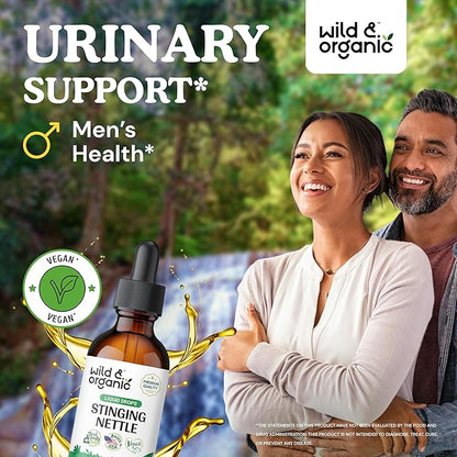 Wild & Organic Pine Pollen Tincture 2 fl oz & Stinging Nettle Root Tincture 2 fl oz