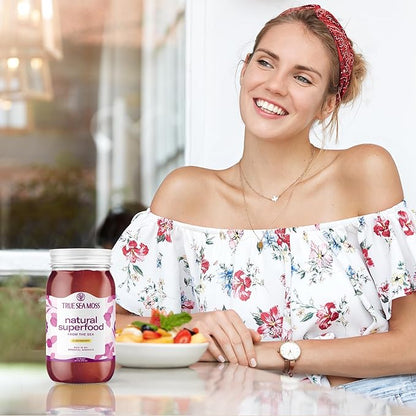 TrueSeaMoss Sea Moss Gel – Made in USA – Wildcrafted Seamoss, Fresh Fruits & Sea Vegetables – Elderberry, Pack of 3 (Labels may Vary)