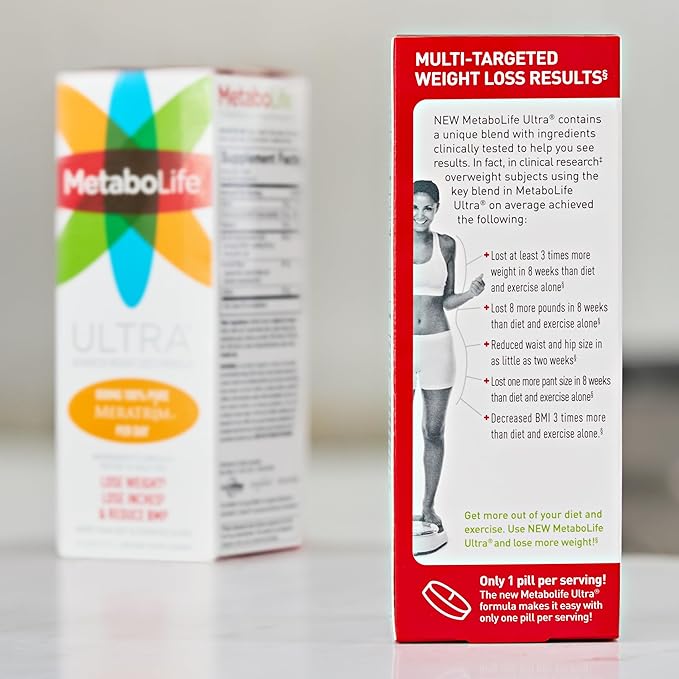 MetaboLife Ultra - Dietary Supplement - Hunger Supplement for Women & Men - 800 mg, 45 Caplets (2 Pack)