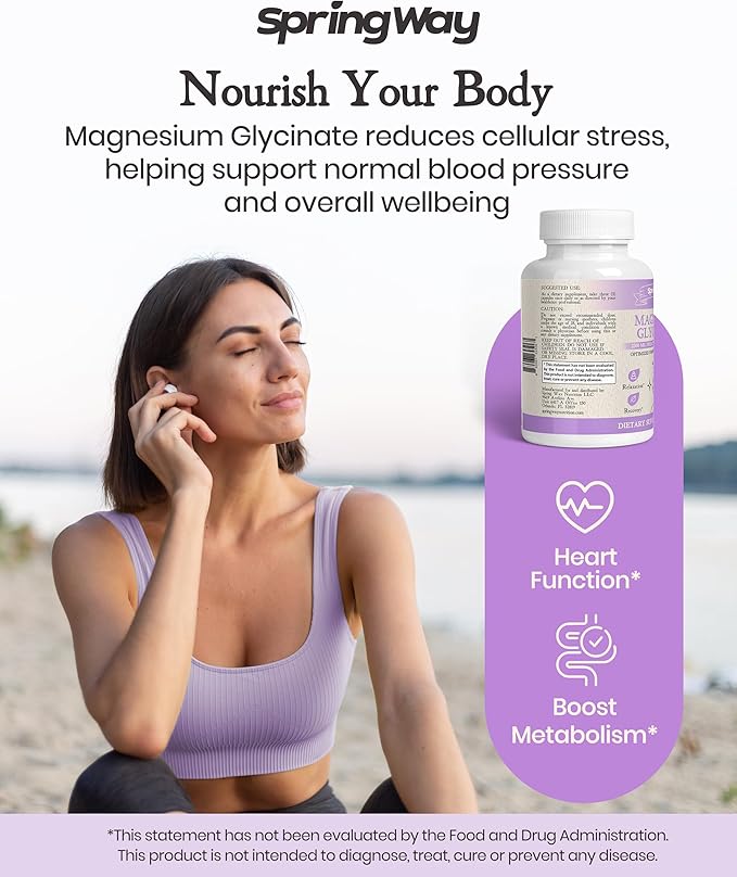 Magnesium Glycinate 2500mg | Highly Absorbable Magnesium for Nutrient Support | Highly Absorbable Glicinato de Magnesio | Vegan & Gluten-Free, 90 Capsules