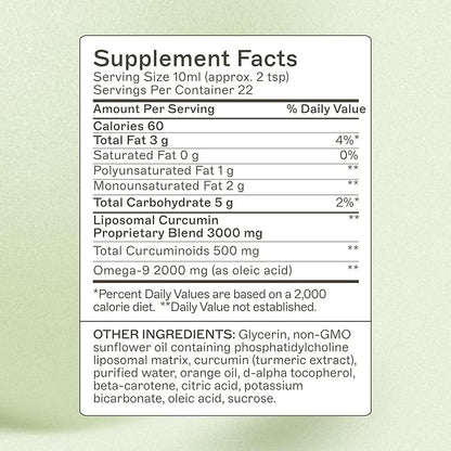 Amy Myers MD Liposomal Curcumin for A Healthy Inflammation Response - Turmeric Curcumin For Gut Health, Oxidative Stress, Help Neutralize Harmful Sgents - 5.6x Higher Absorption, Citrus Flavor 8 Fl Oz