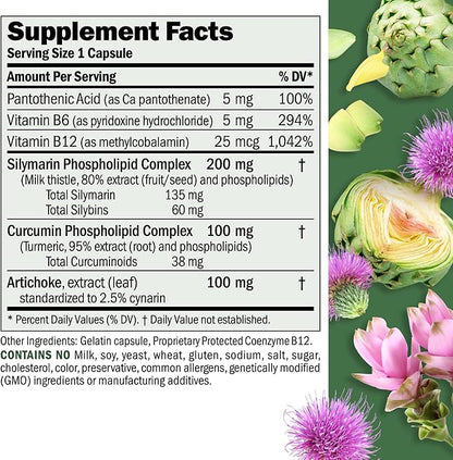 ANDREW LESSMAN Liver Anti-Oxidant Extracts 30 Capsules - Supports The Hard-Working Tissues of The Liver, Promotes Optimum Liver Health and Function. Milk Thistle, Turmeric and Artichoke Extracts