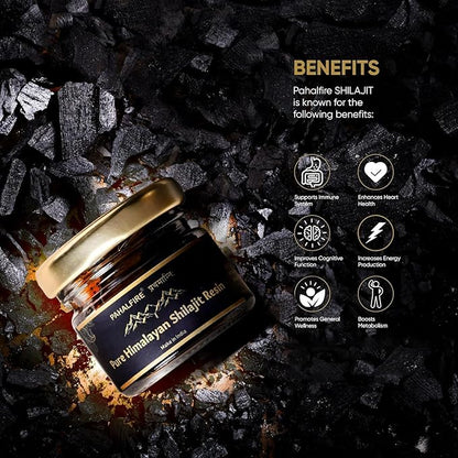 Shilajit Pure Himalayan Resin Gold Grade 400mg Pr Serving 100 Days Supply Wild harvested in India with Lab Test Report Fulvic Acid 85 Trace Minerals 40gm